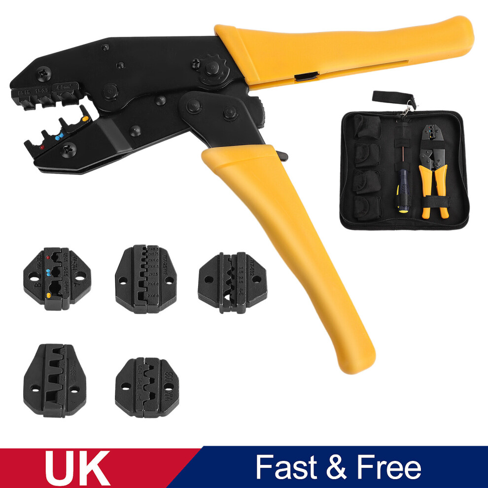 Ratchet Crimper Wire Plier Crimping Tool Cable Electrical Terminal Kit