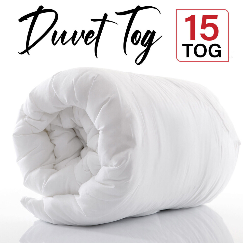 (15 Tog, Single) Winter Warm Duvets & Quilts Tog Soft Anti-Allergy