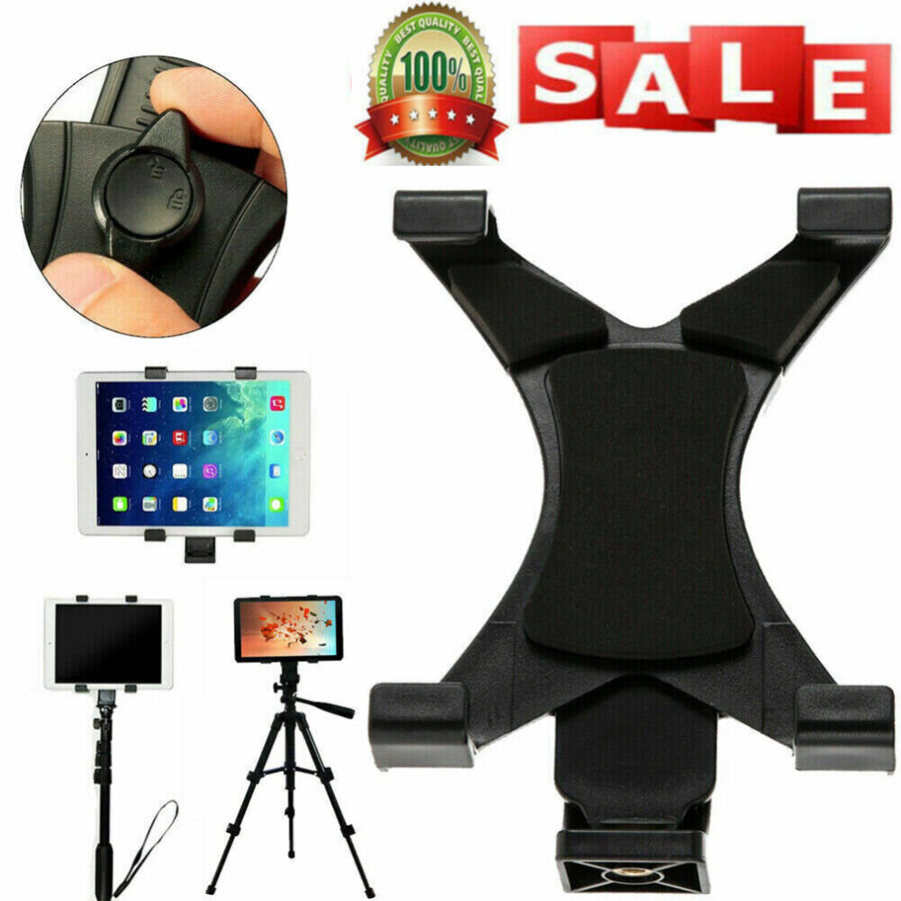 Universal Tablet Tripod Mount Clamp Holder Bracket Adapter For 7-10.1Inch Ipad 970447360695