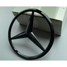 Rear Trunk Emblem Glossy Black Badge Decal Sticker Fit for Benz 90mm