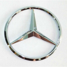 Silver Mercedes Benz Badge Logo Emblem Rear Boot - for all Models 90mm