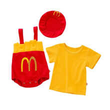 (Shirt, Kids66cm/25.98in) Mcdonald Fries French Overalls Suspenders Baby Crawl Suit Summer Flimsy Style