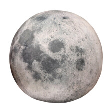 (Moon, 17cm/6.69in) Planetary Plush Toys Simulation Earth Plushies Moon Doll Pillow Cushion Gift Kid
