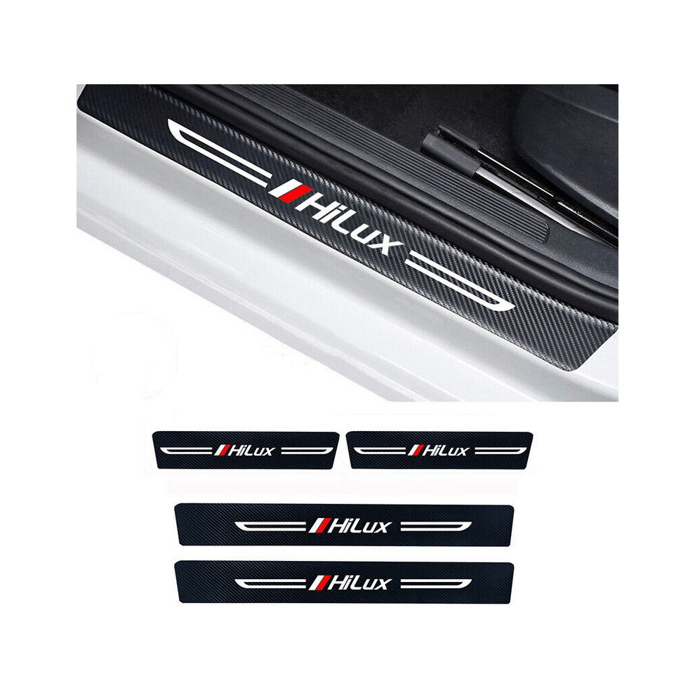 4Pc For Hilux Car Door Plate Sill Scuff Anti Scratch Sticker Protector 5601103435468