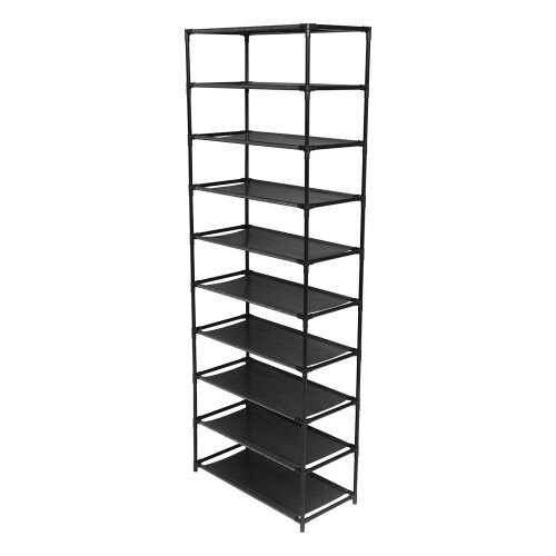 10 Tier Stackable Shoe Rack Storage Organiser Shelf Unit Space Saving 2