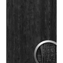 WallFace 25549 Carbonized Wood Nature Wall panel wood look matt black 2.6 sqm