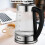 Electric Kettle Glass Blue LED Illuminated Jug Auto Shut Off Protection 2L 2000W 14