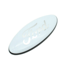 (White) 7 Inch (17.5*7CM) For Ford Front Ford Emblem Badge