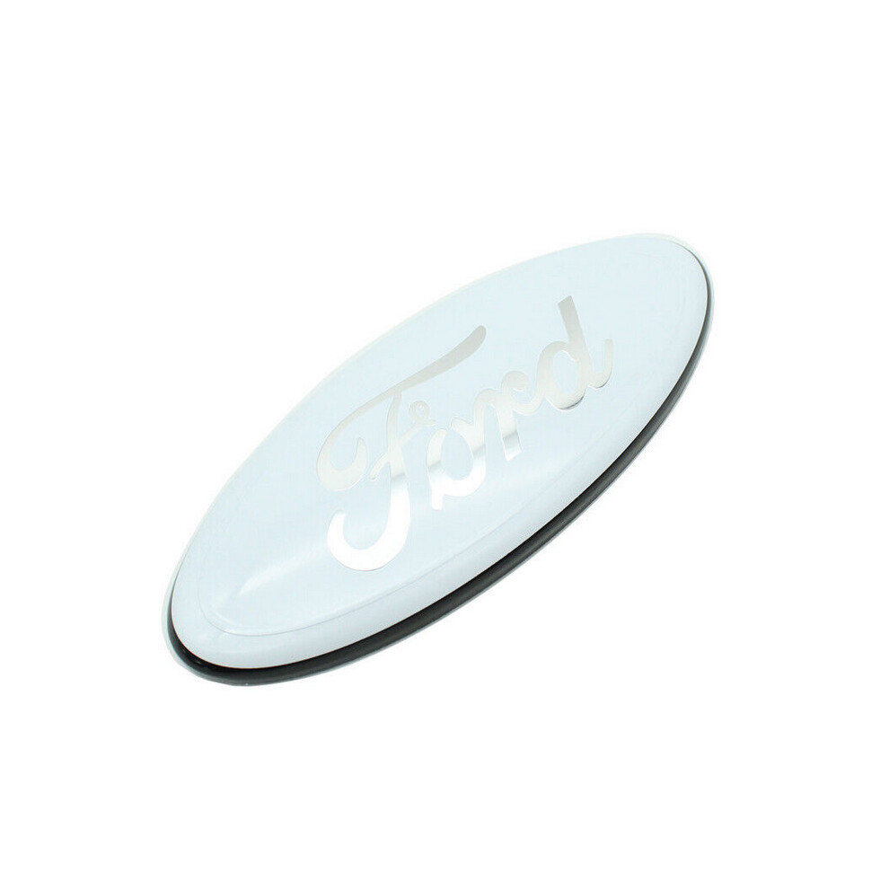 Newjass (White) 7 Inch (17.5*7Cm) For Ford Front Ford Emblem Badge White