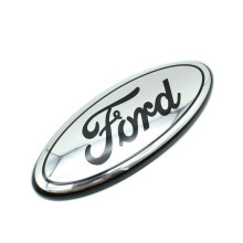 (Silver Black) 7 Inch (17.5*7CM) For Ford Front Ford Emblem Badge