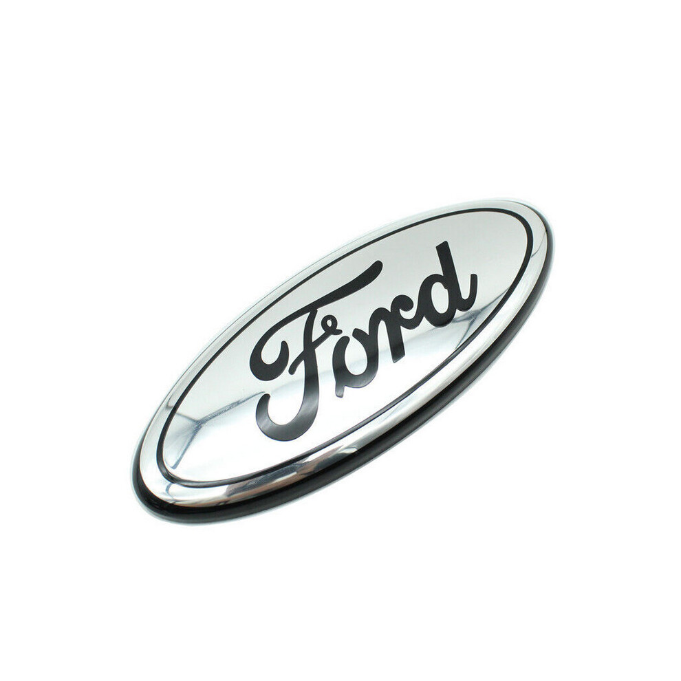 Newjass (Silver Black) 7 Inch (17.5*7Cm) For Ford Front Ford Emblem Badge