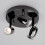 Litecraft Frank Spotlight Plate 3 Light With LED Bulbs - Black Nickel 2