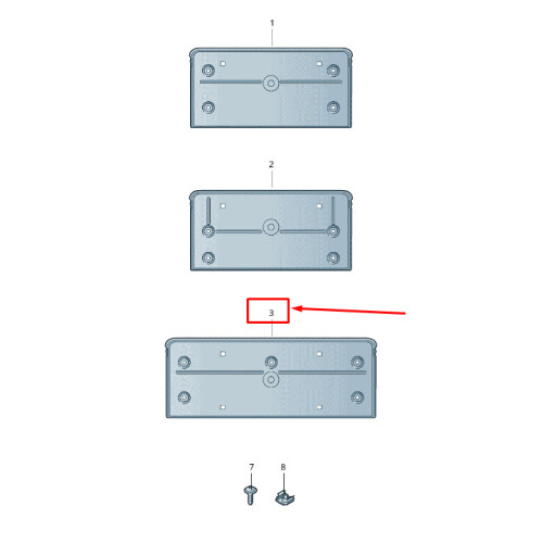 AUDI Q5 FY Front Bumper License Plate Holder 80A807285P9B9 NEW GENUINE