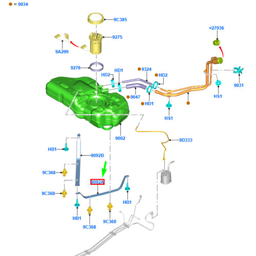 FORD FIESTA MK7 Fuel Tank Strap 1535297 8V519057AA NEW GENUINE on OnBuy
