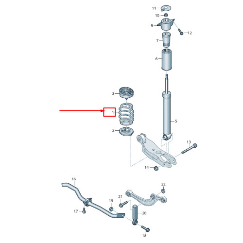 AUDI Q5 FY Rear Coil Spring 80A511115BA NEW GENUINE on OnBuy