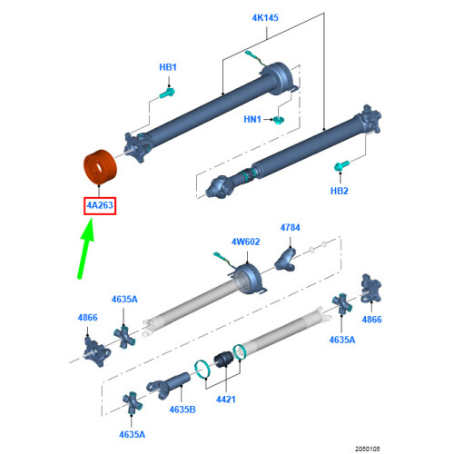 FORD RANGER T6 MK1 Rear Drive Shaft Damper 5231754 AB394C025HA NEW