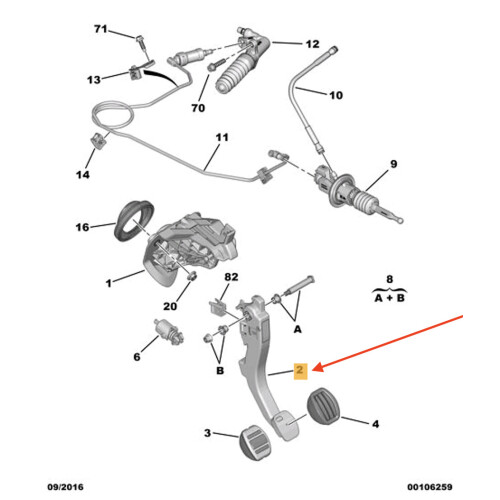 PEUGEOT 3008 Clutch Pedal LHD 9820339280 NEW GENUINE on OnBuy