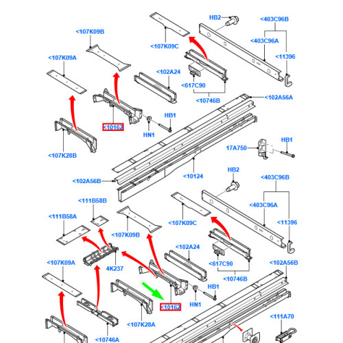 FORD TRANSIT MK3 Rear Floor Cross Member Gusset 1761648 NEW GENUINE on ...