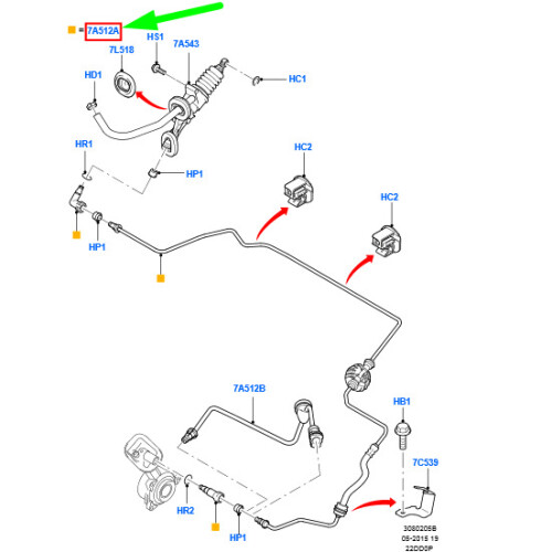 FORD TRANSIT MK3 Clutch Master Cylinder Tube RHD 1738757 NEW GENUINE on