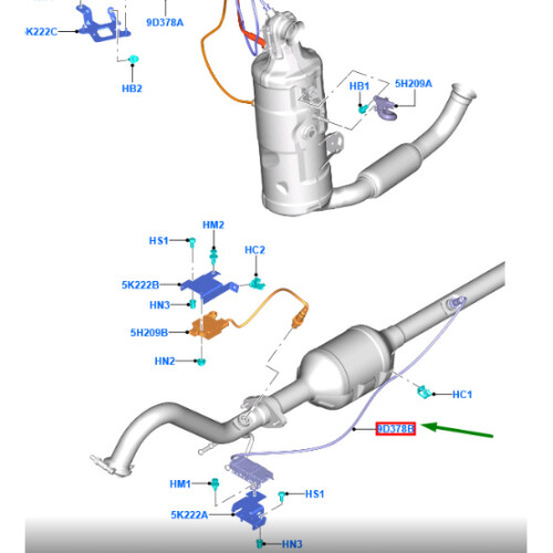 FORD TOURNEO CONNECT MK2 Lambda Oxygen Sensor 2552693 KV61-5E145 