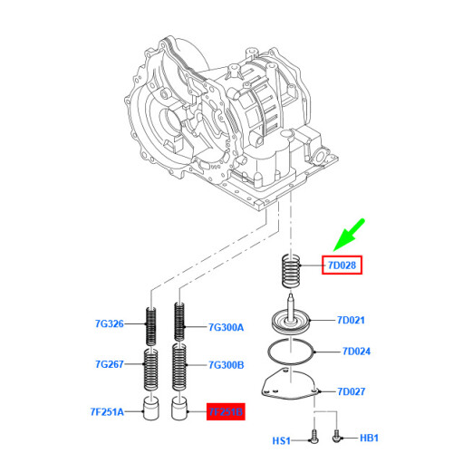 FORD FOCUS MK2 Transm Piston Spring 3043951 XS4P7H083AB NEW GENUINE