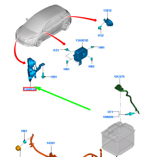 FORD RANGER T6 MK1 Rear Stop Lamp Cover 5362520 EB3B-13A656-AC NEW  