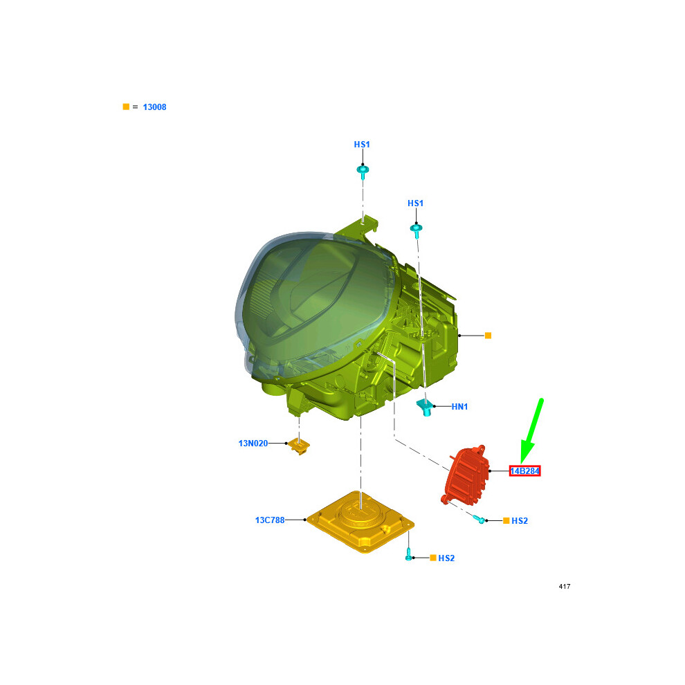 FORD PUMA Front Left Headlamp Module L1TB-13D278-AA 2384045 NEW  