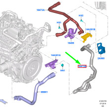 FORD KUGA MK2 C520 Heater Water Hose RHD 1870679 F1F1-18K580-KA NEW GENUINE