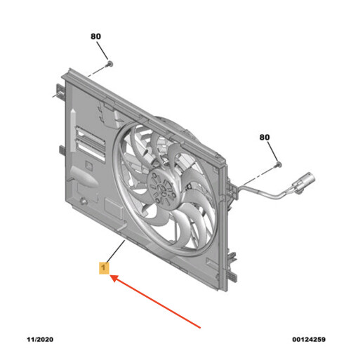 PEUGEOT 3008 Engine Radiator Fan 1674058480 NEW GENUINE on OnBuy