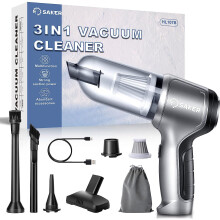 Saker Handheld Mini Vacuum Cleaner Cordless,Electric Compressed Air Duster, Mini Car Cleaner with Brushless Motor 12000PA Powerful and Type C, Wireles