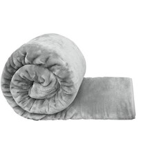 Silver Grey Luxury Faux Fur Mink Blanket Throw Over For Sofa Or Bed Soft And Cosy 150cm x 200cm Double (Silver Grey)