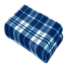 Bluemoon Bedding?, Tartan Check Polar Fleece, Throw Blanket, Suitable for Chair or Bed, Machine Washable, 150cm x 200cm (Silver Blue)