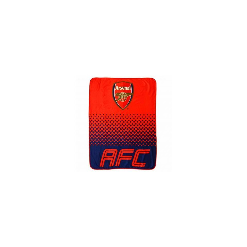 Official Arsenal FC Fleece Blanket Throw (100% Polyester & 125cm x 150cm)