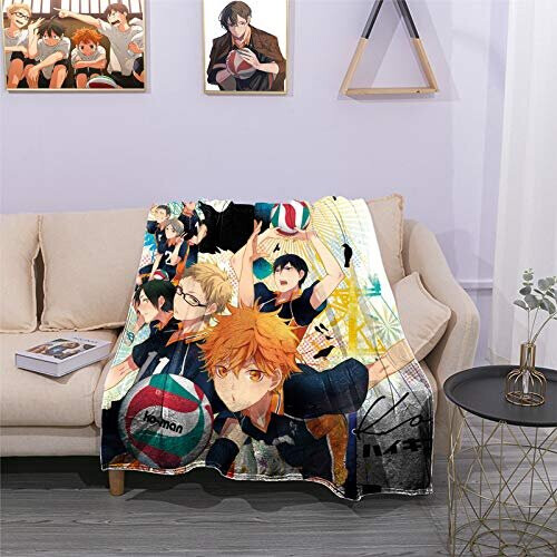 Anjinguang Haikyuu Blanket,Super Ultra Soft and Fluffy Flannel Throw Blankets,3D Printed Anime