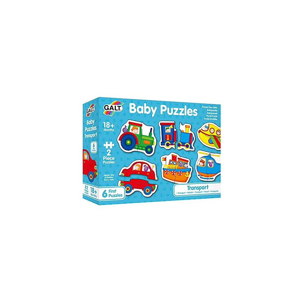 Galt Toys, Baby Puzzles - Transport, Jigsaw Puzzles for Kids, Ages 18 Months Plus