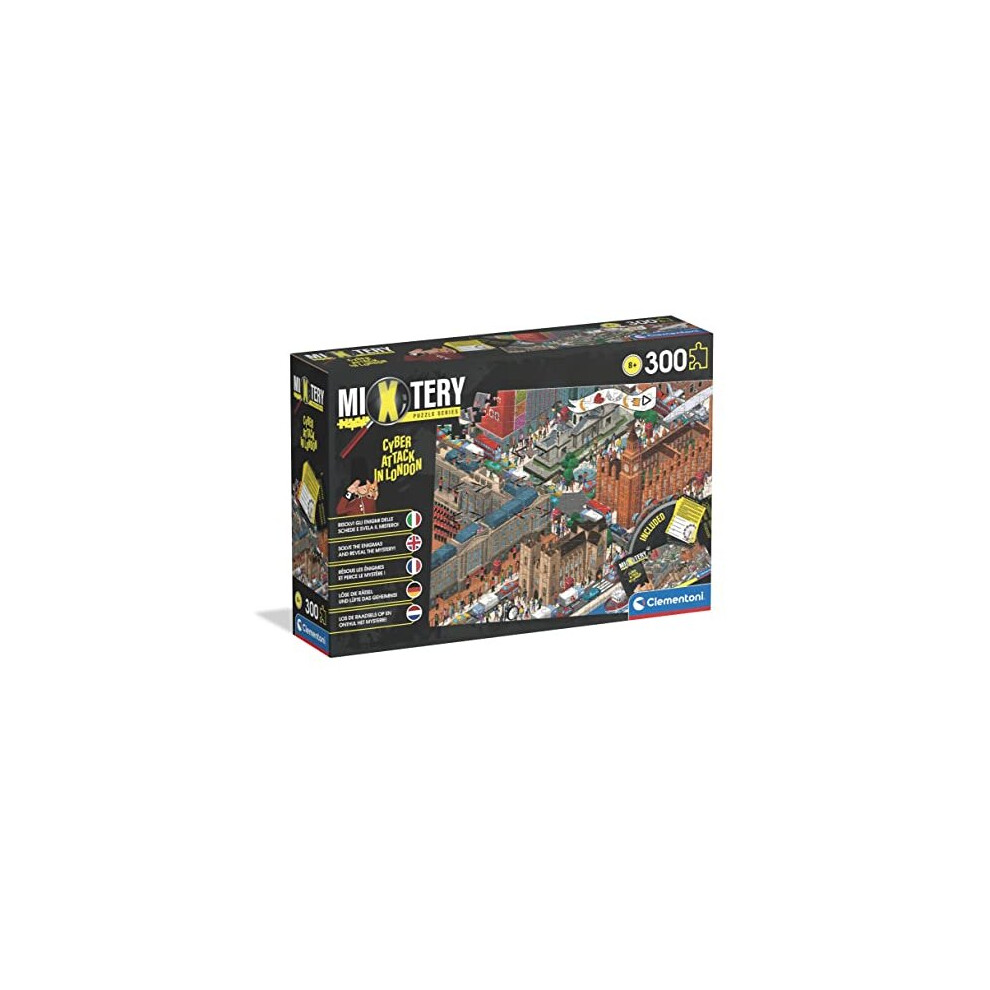 Clementoni 21711 Mixtery Hacking Attack in London-300 Pieces-Jigsaw Puzzle for Kids Age 8, Multicolor, Medium