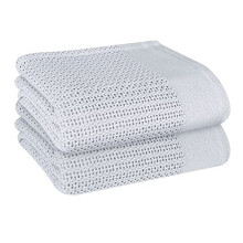 EHC Pack of 2 Cellular Baby Blanket, Made From Cotton, Premium Knitted Nursery Blanket for Babies, Newborns, Boys and Girls, Super Soft & Breathable,