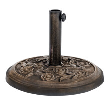 LIVIVO Premium Cast Iron-Style Round Umbrella Parasol Base