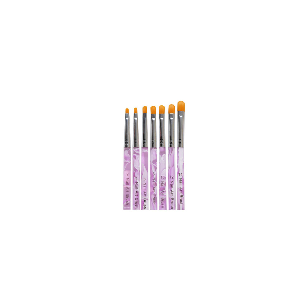 Gelluv 7X Gel Nail Polish Brushes Set Acrylic Nails Art Design Manicure Brush