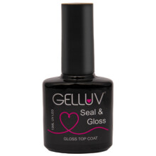 (15ml) Gelluv Gloss Top Coat No Wipe UV LED Soak Off Natural Odourless Nails Gel 8ml