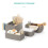 LIVIVO (Grey) Set of 4 Woven Hamper Storage Baskets 7