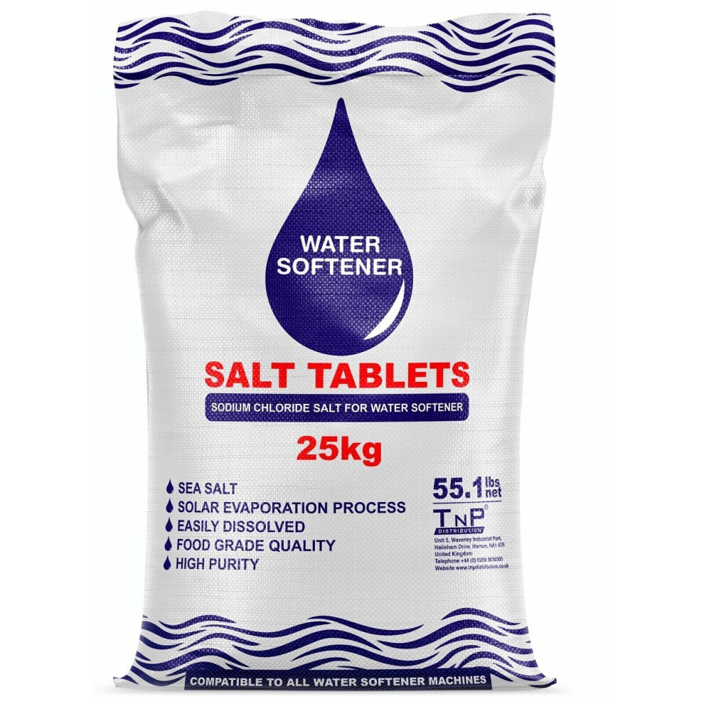 Tnp Accessories (25Kg) Water Softener Salt Tablets 25Kg Bag Food Grade