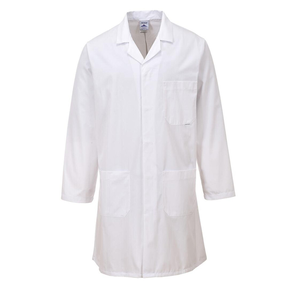 (S, White) Portwest Mens Lab Coat