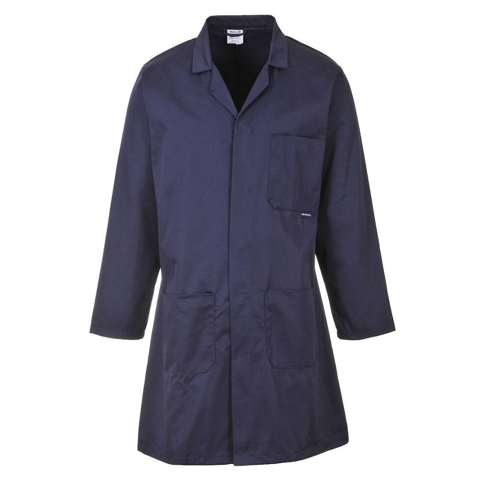 (M, Navy) Portwest Mens Lab Coat