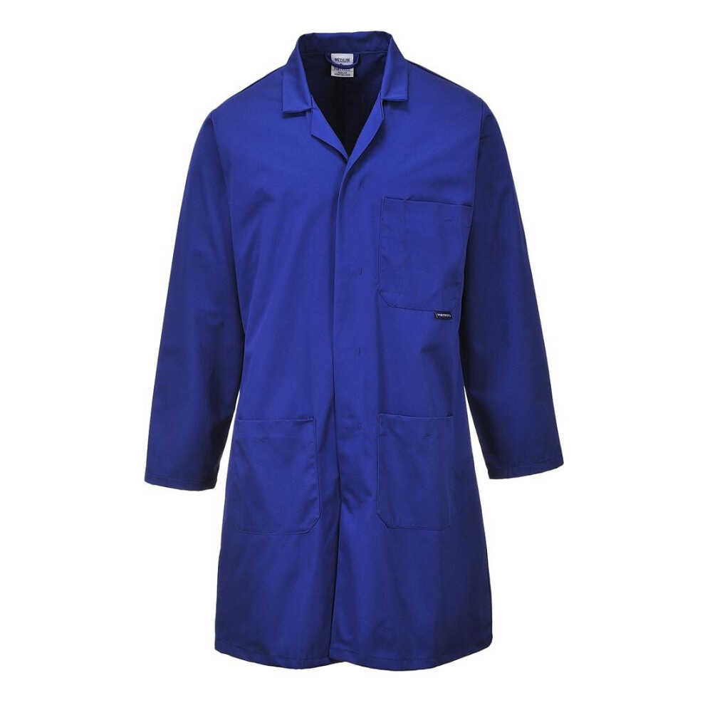 (L, Royal Blue) Portwest Mens Lab Coat