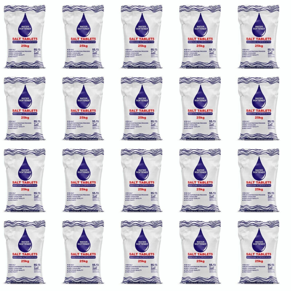 Tnp Accessories (25Kg X 20) Water Softener Salt Tablets 25Kg Bag Food Grade