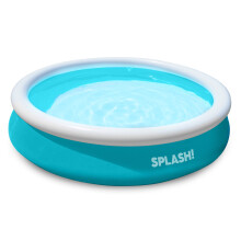 (6ft) SPLASH! AquaRing Inflatable Round Pool - Lightweight, Durable, Easy Inflation & Drainage