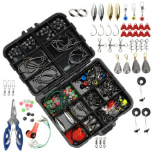 188pcs/set Sea Fishing Tackle Box Kit Set with Multiple Accessories of Jig-Hooks