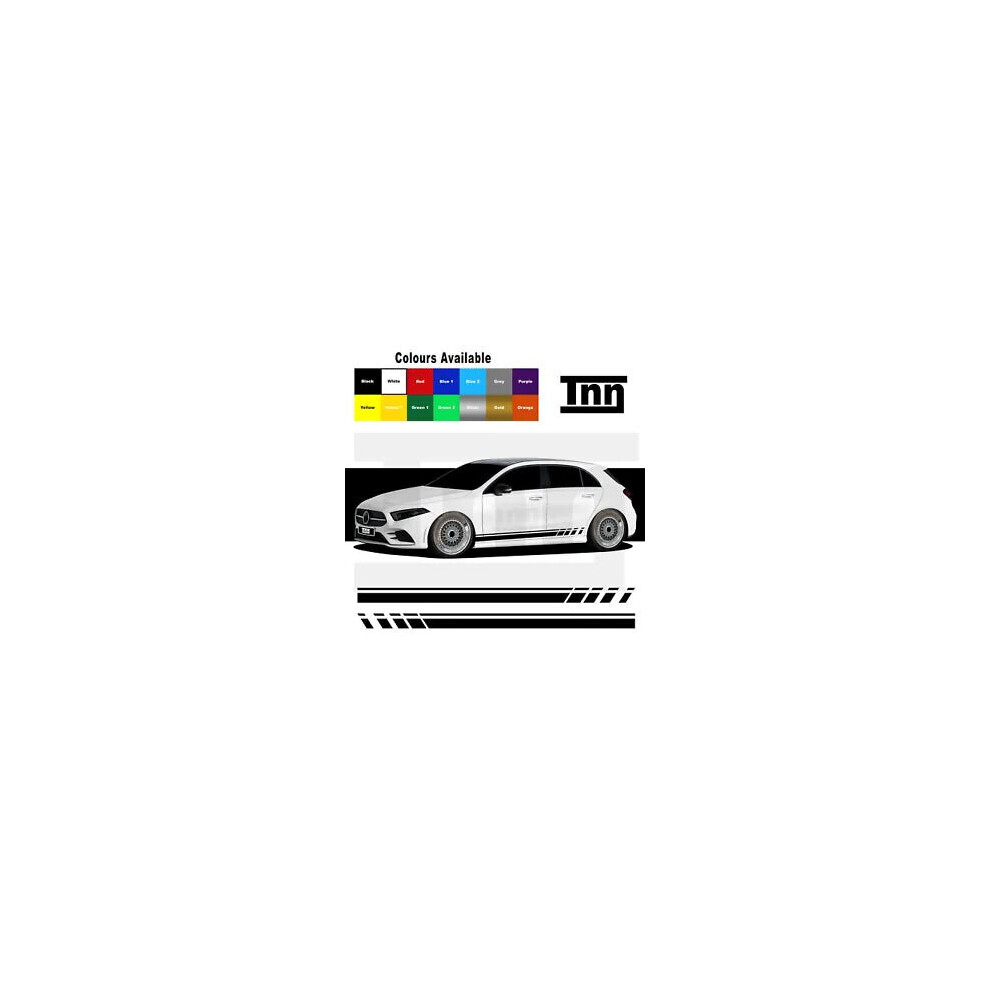 Side Stripe Stickers Graphics For Mercedes Benz A Class Amg Edition 1 A45 Merc 8806564842191