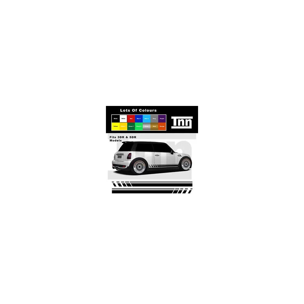 For Mini Cooper Stickers S One Clubman Side Graphics Stripes Vinyl Decals Works 8806564841484